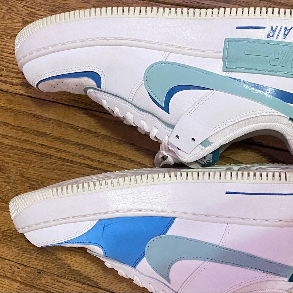 Nike White and Blue Athletic Shoes